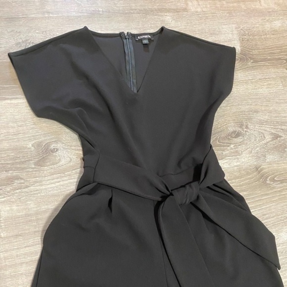 Express Black Belted Jumpsuit with Pockets Size S